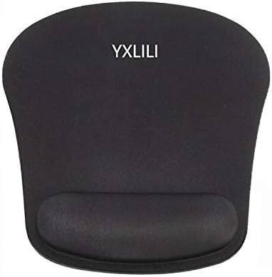 Yxlili ergonomic mouse almof com suporte de pulso, tapete de mouse para jogos com descanso de pulso em gel, fáceis de digitar e
