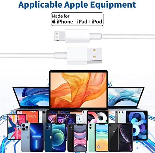 [Apple MFI Certified] Carregador do iPad Iphone, Dorten 2Pack Lightning para USB Capinho de carga rápida e 2pack 12W CARREGEM
