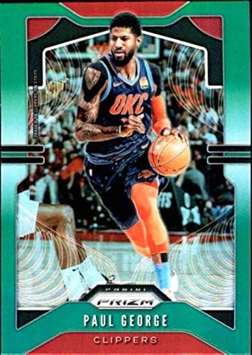 2019-20 Panini Prizm Prizms Green 185 Paul George Los Angeles Clippers NBA Basketball Trading Card