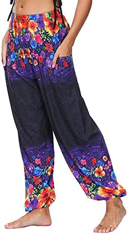 Miashui Leopard Yoga Pants for Women Scrunch Butt Casual Mulheres Loja de ioga calças casuais calças de ioga bolsos