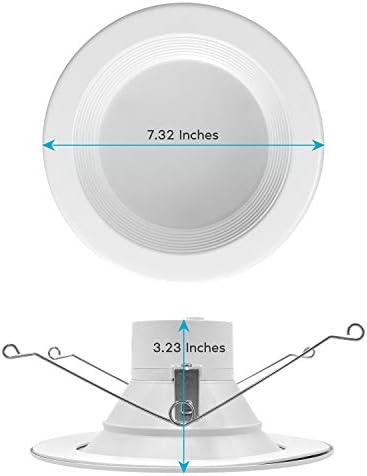 Luxrite 5/6 polegadas LED RETROLHAÇÃO RECUTADA RESPONDIDADE, 14W = 90W, CCT Color Selecionável 2700k | 3000K | 3500K | 4000K