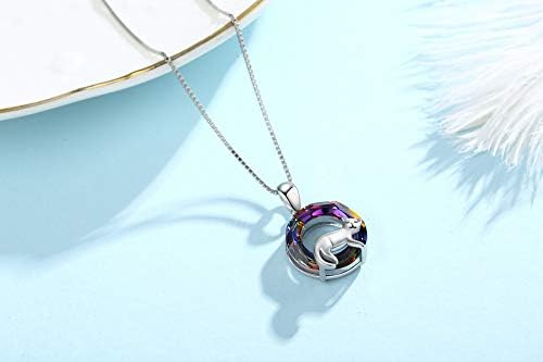 Colar de gato justkidstoy 925 colar de pendente de animais fofos de prata esterlina com jóias de gato de cristal presentes para mulheres