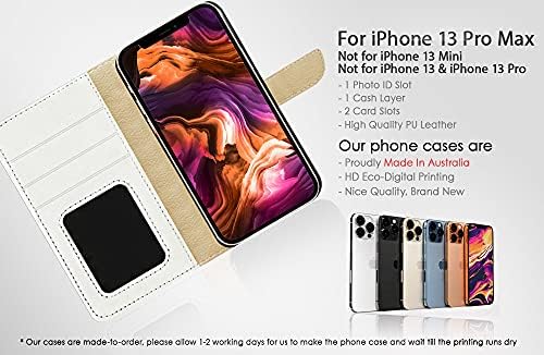 Para iPhone 13 Pro Max, capa de capa de carteira de flip de flip, A24685 Cavalo Cool