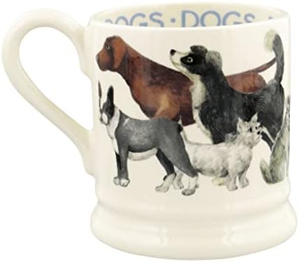 Emma Bridgewater cães cerâmicos feitos à mão em todo o presente de café e caneca de chá