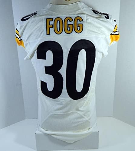 2014 Pittsburgh Steelers Kevin Fogg 30 Jogo emitido White Jersey 40 DP21251 - Jerseys não assinados da NFL usada