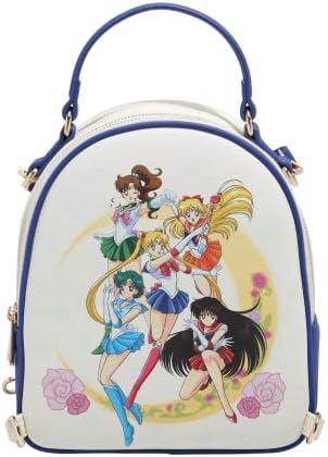 BoxLunch Pretty Guardian Sailor Moon Sailor Guardians e Lua Negra Reversível Mini Backpack Exclusivo