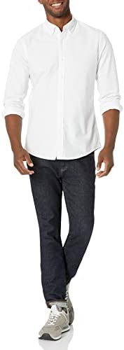 Essentials Men Slim-Fit Sleeve Oxford Shirt