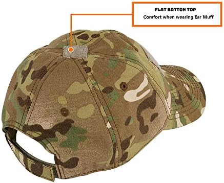 Krydex Tactical Cap Operator Hat Baseball Cap com patch de bandeira Multicam US para homens trabalham, academia, caminhada, caça