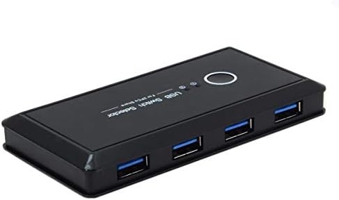 CableCC KVM USB Switch Seletor 2 Porta PCS Compartilhando 4 dispositivos para a impressora do scanner de mouse de teclado