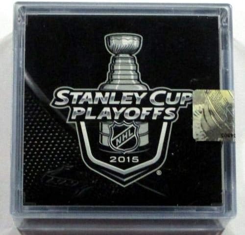 2015 Stanley Cup Playoffs Game Final 5 NHL Game Official Puck in Cube Seled New - Hockey Cards