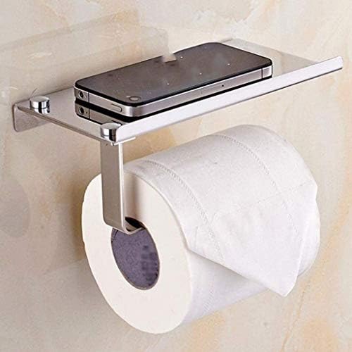Klhhg titular de papel higiênico, suporte de rolo de aço inoxidável papel toalha de toalha celular titular de papel de papel de papel para o banheiro