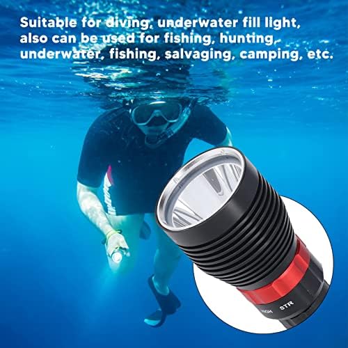 LED LIGHT LIGHT TORQUE SINGATH, PORTÁVEL 5000LM PROFISSIONAL 328,1 pés subaquáticos 3 modos Lanterna de mergulho
