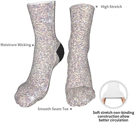 Aotose sereia prata brilho brilha as meias atléticas de tornozelo masculino meias de almofada para homens para homens e mulheres meias