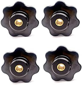 Nozes do botão de meta de poleto botões de estrela do botão M8 x 32mm Core de cobre Bakelite Héptogonal Menção de aperto