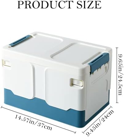 Soneto Amoretti 15qt Durável e resistente Bins de armazenamento plástico dobrável com tampas, para organização de escritório,