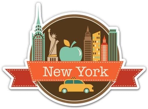 New York NYC - Adesivo de vinil de 3 - para laptop de carro para laptop water garrafa - decalque à prova d'água