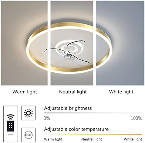 Cutyz Modern Teto Fasm com ventilador de teto de lâmpadas com ventilador de iluminação Tremol de teto de teto de luz