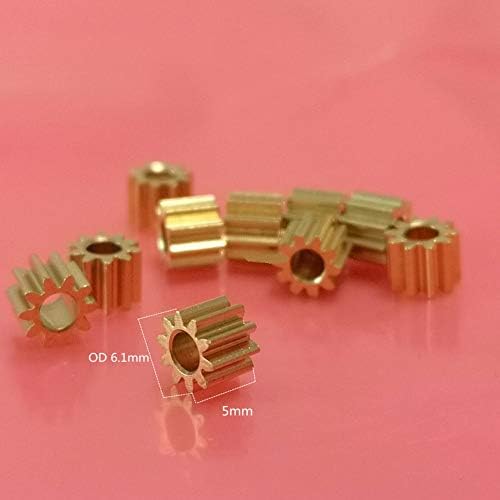 ZhengGuifang ZGF-BR 10PCS 0,5m 10t 3mm Erags de cobre Acessórios de engrenagens de cobre 3 mm pinhões de latão fechados