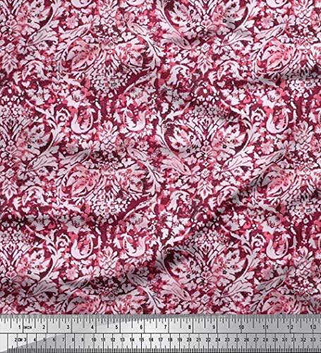 Folhas de tecido de rayon soimoi e floral pátio de tecido de costura de batik floral de 42 polegadas de largura