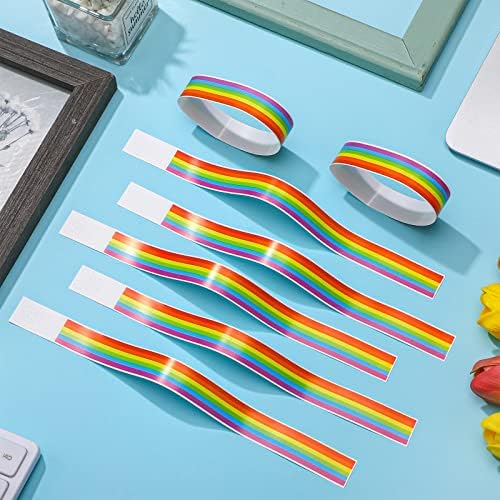 Tudomro 1200 PCs Pride Palavras de arco -íris para eventos Pulseiras de pulseira LGBT Bracelets de pulseiras à prova