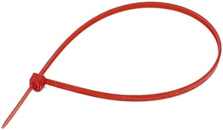 Aexit 3mm x depende de 200mm de cabo de nylon de 200 mm amarra com folha industrial pesada amarra as dobradiças vermelhas 100pcs