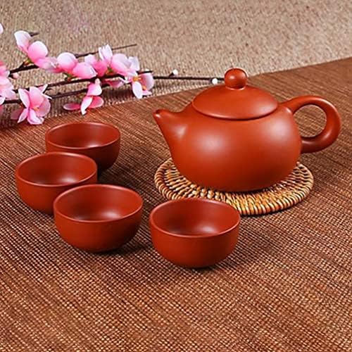 Jarra de chá portátil Japonês Conjunto de chá japonês 1 Definir chá de barro roxo Pote de chá erâmico de chá de chá