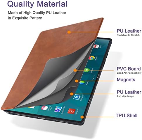 CAPA Cobak para Samsung Galaxy Tab A8 10,5 polegadas 2022, ângulos com várias vistas, toda a nova cobertura inteligente de couro PU com recurso de esteira de sono automático para o tablet A8 Galaxy Tab A8 [SM-X200/X205/x207], azul