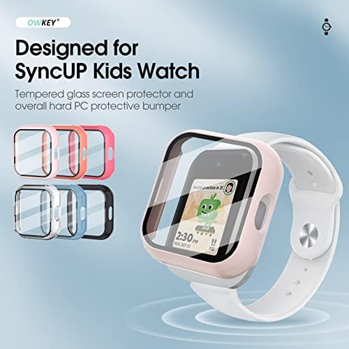 Owkey for Syncup Kids Watch Screen Protector, Atualizado 2Pack PC rígido e vidro temperado T-Mobile Sync up