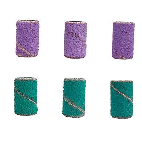 Bandas de lixamento da unha Bandas de perfuração de perfuração elétrica Bandos de mandril para acrílico Gel em gel artificial Purple 100pcs style2