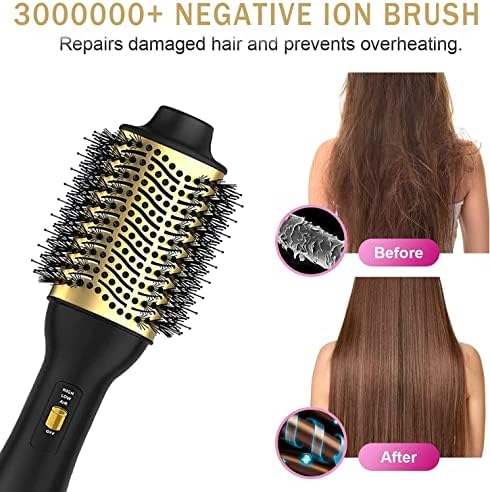 Escova de secador de cabelo, escova de secador de sopro, escova de ar quente de um passo, secador de cabelo e volumizador de estilista