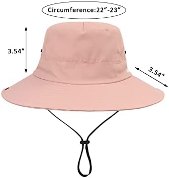 Durio Sun Hat Hat Womens UV Proteção de Ponytail chapé