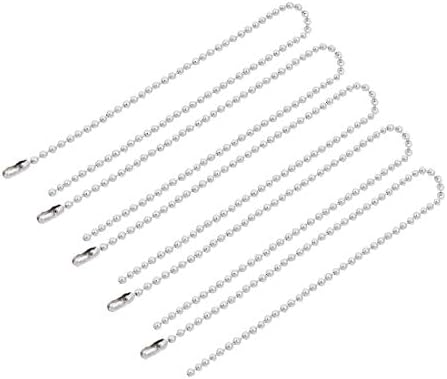 X-dree 5pcs aço inoxidável aperto de aço de bola chave de barragem de prata 3 mm-3,2 mm dia 30cm de comprimento (5pcs acero