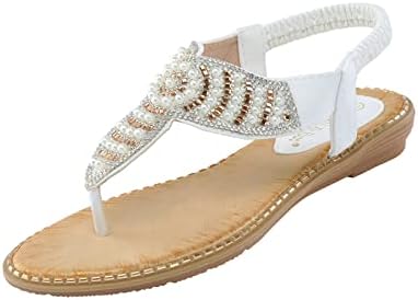Usyfakgh chinelos para mulheres, sandálias de fascite plantar para pés lisos com arco suporta estilos de tanga sandálias