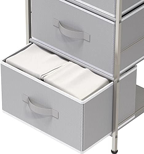Cômoda de cabeceira de cabeceira simples para o quarto Torre de armazenamento de gavetas de gaveta de três camadas, cinza