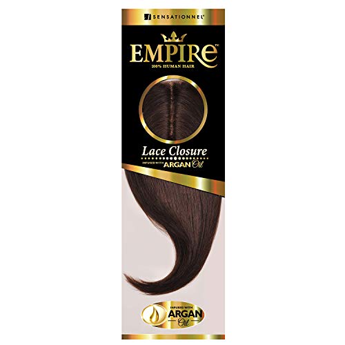 Sensationnel Empire Humanhair Lace Fechamento - 3 vias Parte do cabelo humano Mão de renda amarrada Parte de tecelagem Fechamento - Fechamento do Império Yaki 12 polegadas