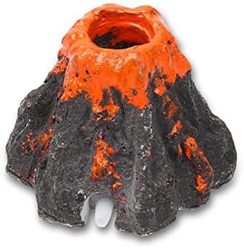 Homesogood Fish Tank Tanque vulcânico De dispositivo de bolha de pedra decorações decorativas de resina lavável