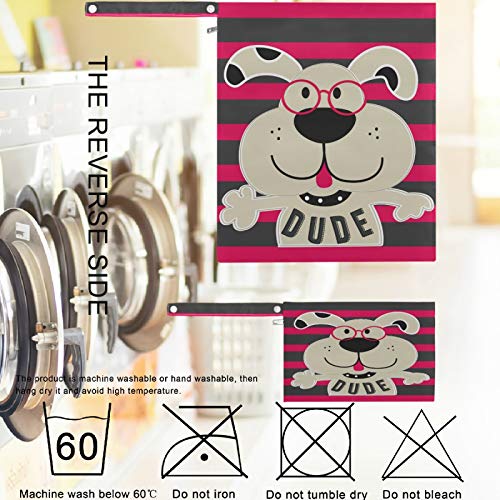 VISESUNNY Funny Dog Cartoon Stripe 2pcs bolsa molhada com bolsos com zíper lavandulento lavável para viajar, praia, piscina, creche, carrinho, fraldas, roupas de ginástica sujas, roupas de banho molhadas, produtos de higiene pessoal