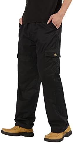 Miashui Baggy Track calças homens mass moda casual algodão solto de grande tamanho de bolso de bolso para cima Pants Velvet Geral