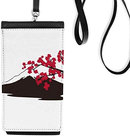 Sakura japonesa e bolsa de carteira de telefonia japonesa pendurada bolsa móvel bolso preto