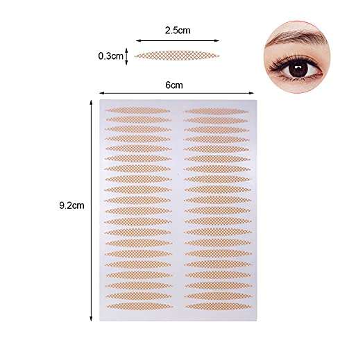 500Pairs Lace Mesh Double Eyelid Setes Breathable Double Double Fita de Elereira Naturais Lace Style Invisible Eyelid Stickers