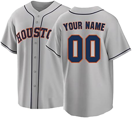 Jersey de beisebol personalizada personalizou seu nome e número de uniforme de beisebol para homens, mulheres e jovens