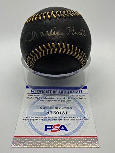 Pete Rose Charlie Hustle Desculpe, eu aposto no Autograph Baseball PSA DNA *1 - bolas de beisebol autografadas