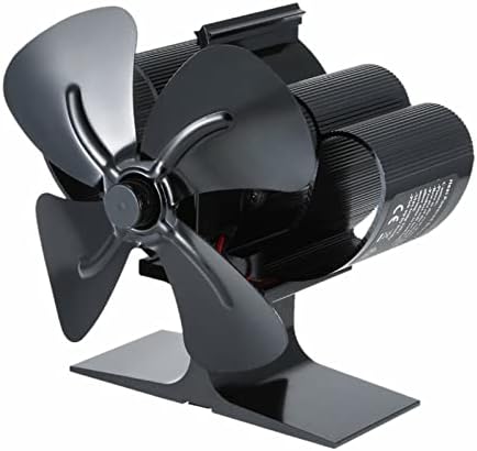 Gayouny 4 Blades Stove Aquecedor de ventilador de tamanho pequeno Torno de madeira Powered Wood Wood Home lareira Fan Distribuição