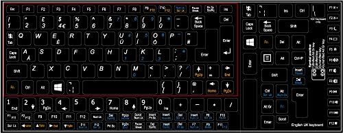 Netbook English UK Decalques do teclado
