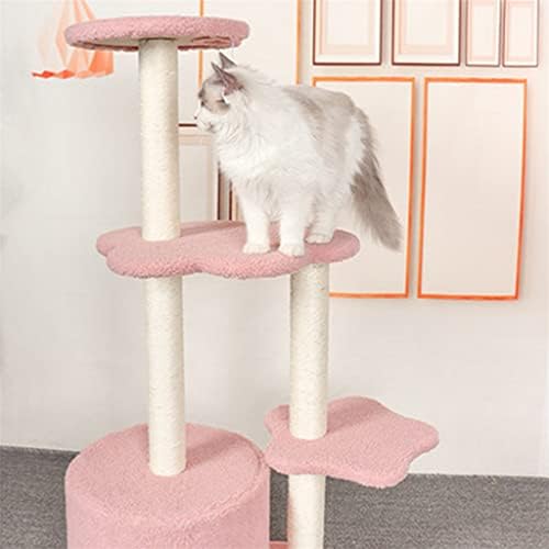 Wzhsdkl Cats Tree Tower Condoming Scratching Post Cats Salbing Tower Cats Tree Toy com gatos de bola pulando brinquedos