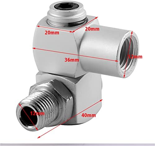 Conector giratório da mangueira de ar, conector da mangueira de ar, adaptadores de mangueira de ar de 1/4 de 1/4, 4pcs/set alumínio 1/4 Universal 360 giration arekector Adapter Adapt