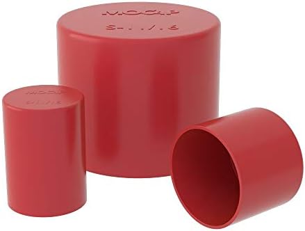 Capas de plástico retas - LDPE CAP reta 1.575 x 1,063 LDPE RED MOCAP SM40X27SRD1