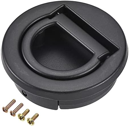 Uxcell Flush Pull Ring alça 40.5x11mm, puxão da porta da gaveta, preto