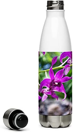 Orquídeas de garrafas de água de aço inoxidável