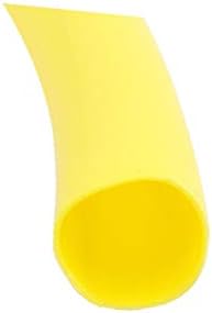 X-Dree 9,5mm Diã 3: 1 Proporção Tubos de cabo de tubo de tubo de tubo de fio Tubos de manga de cabo de fio 2m de comprimento Amarelo